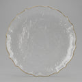 Frosted Wave Charger Plates