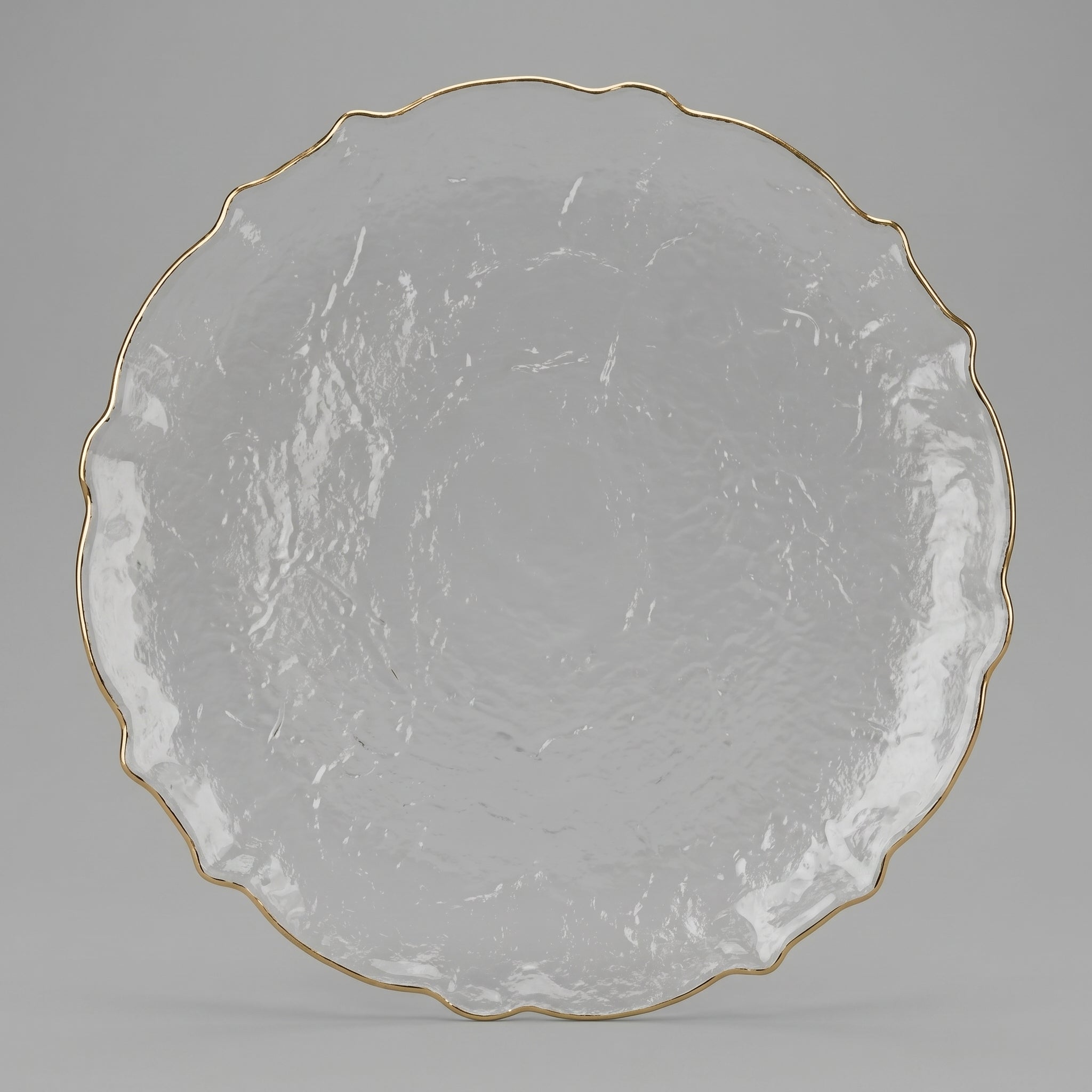 Frosted Wave Charger Plates