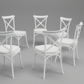 White Crossback Chairs