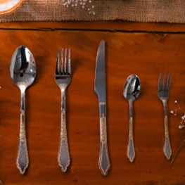 Silver Textured CutlerySet (5 PCS)
